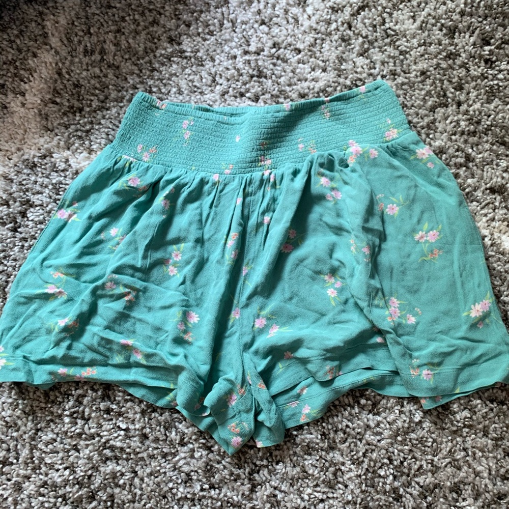 flowy flower shorts